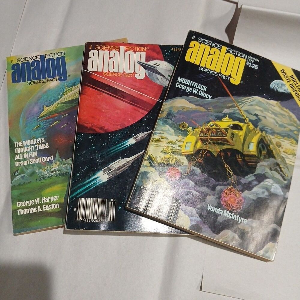 Analog Science Fiction Paper Backs March 78 Feb 78 May 79 Set Of 3